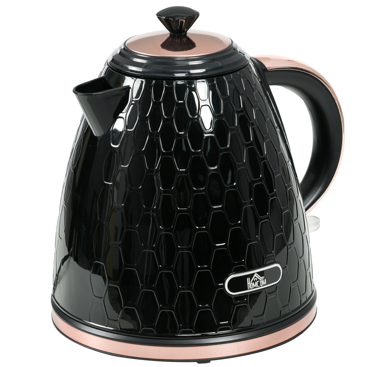HOMCOM 1.7L Electric Kettle 3000W Fast Boil 360 Swivel Auto Shut-Off Black Pink
